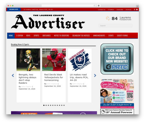 Webads admin WordPress plugin - laurenscountyadvertiser.net