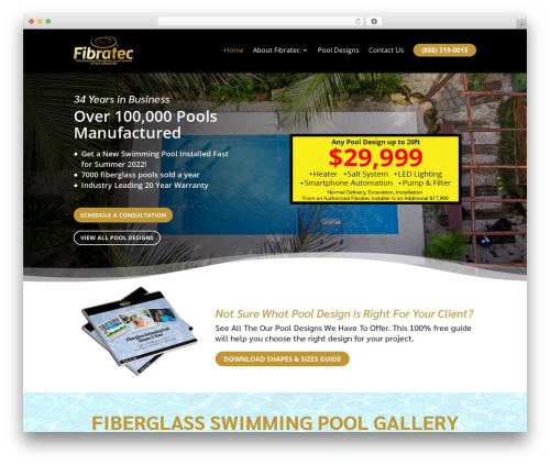 Gravity divi ultimate WordPress plugin - fibratecpools.com