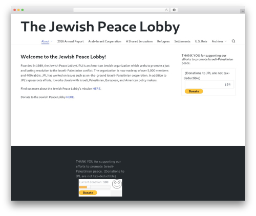 Sinatra WordPress theme - jewishpeacelobby.org