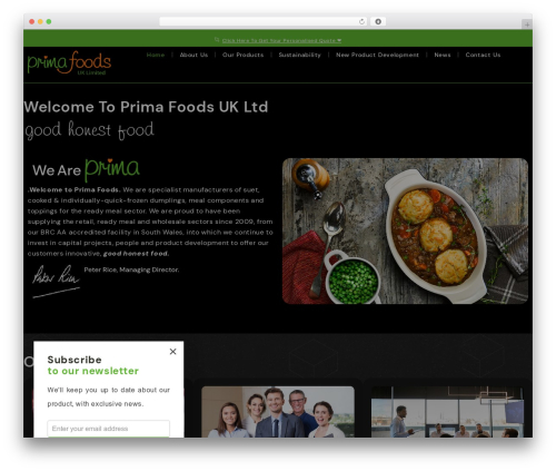 Theme WordPress Flat Bootstrap - primafoods.co.uk