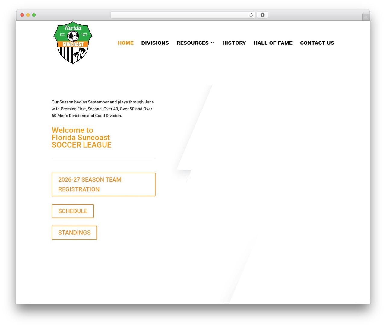 WordPress theme Divi - suncoastsoccer.com