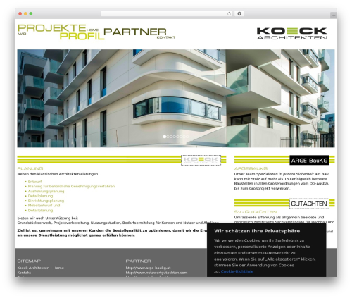 WordPress theme Toolset Starter - koeck-architekten.at