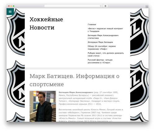 Theme WordPress Just Write - hockey-play.ru