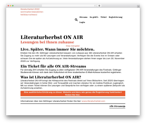 Cookiez WordPress plugin - literaturherbst-on-air.com