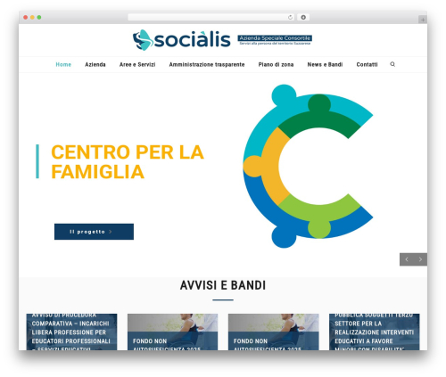 Lambda WordPress website theme - www.aziendasocialis.it