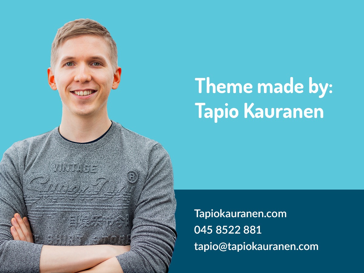Tapiok Starter premium WordPress theme by Tapio Kauranen