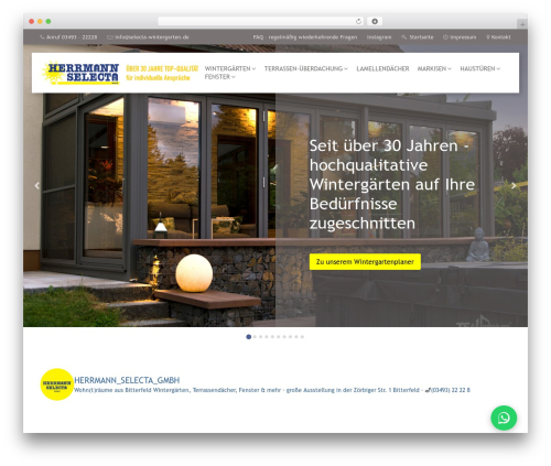 WordPress theme Selecta Wintergärten Theme - selecta-wintergarten.de