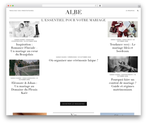 WordPress theme Albe-Editions - albe-editions.com