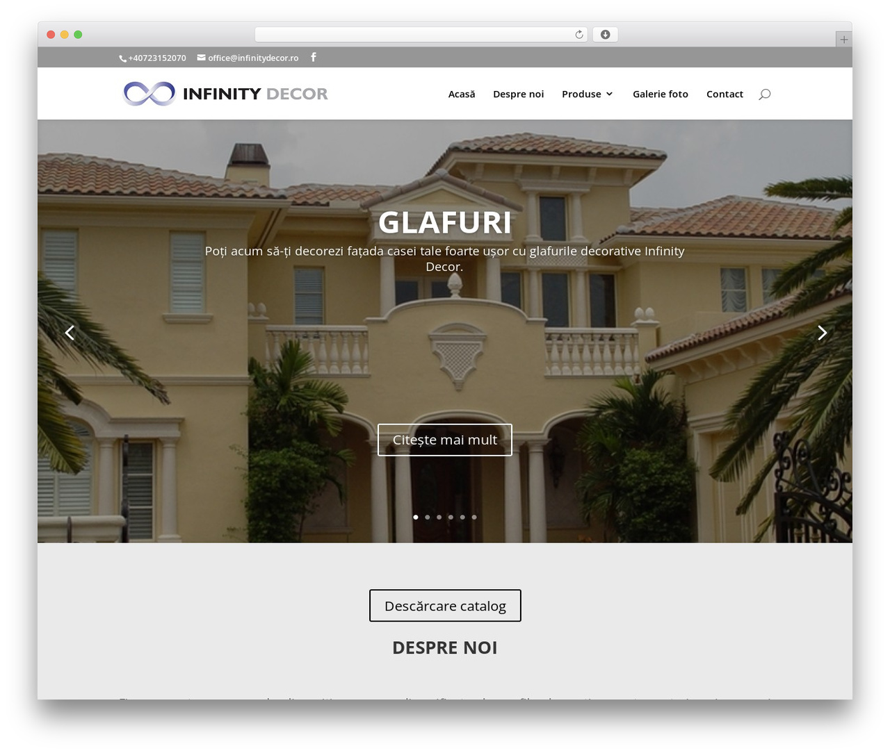 WordPress theme Infinity Decor - infinitydecor.ro