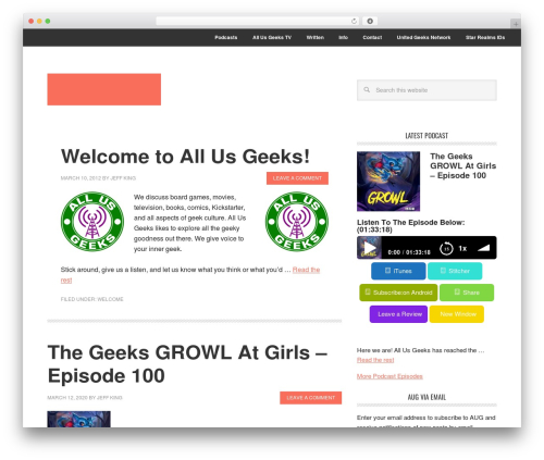 WordPress theme Metro Pro Theme - allusgeeks.com