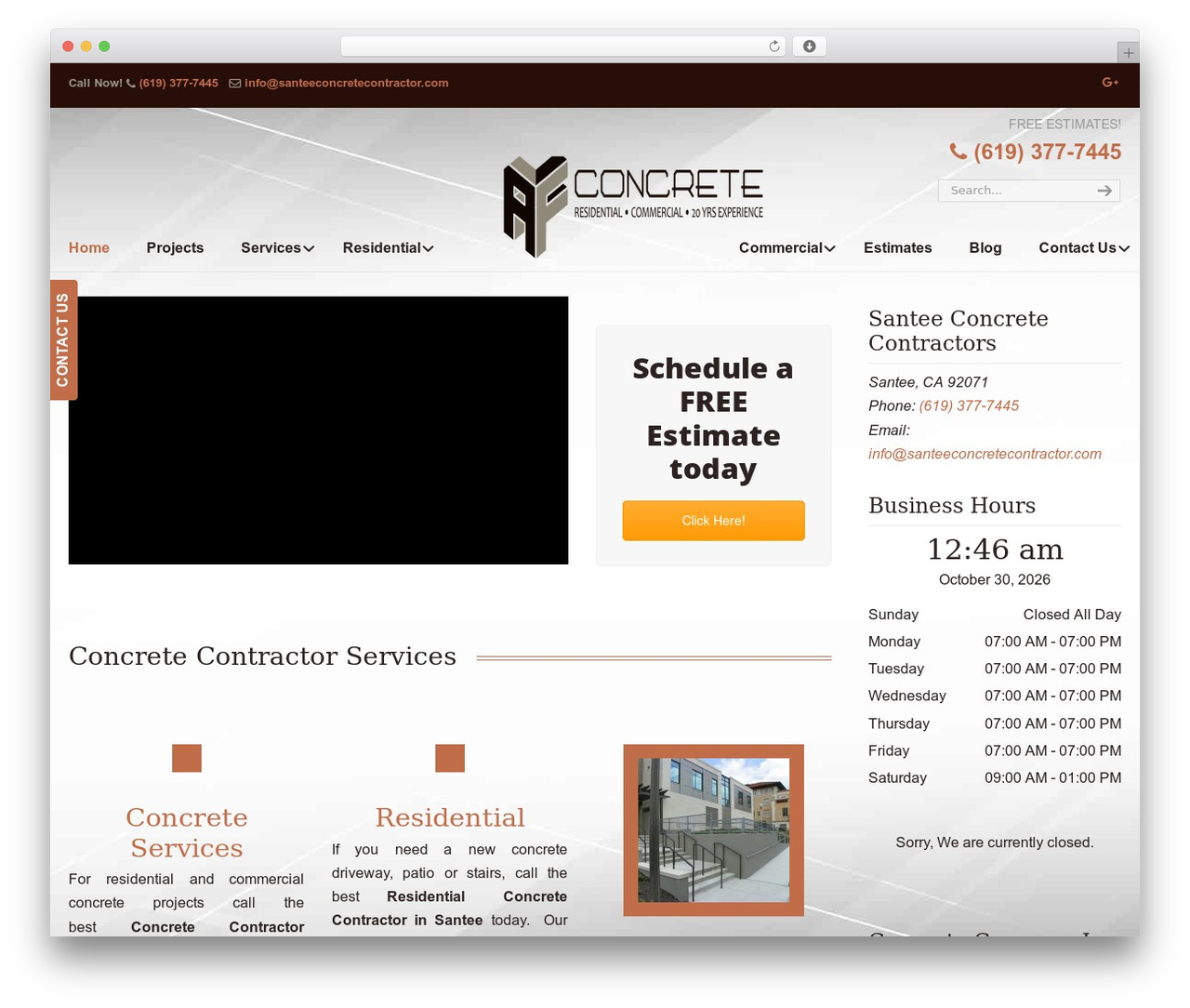 WordPress theme U-Design - santeeconcretecontractor.com