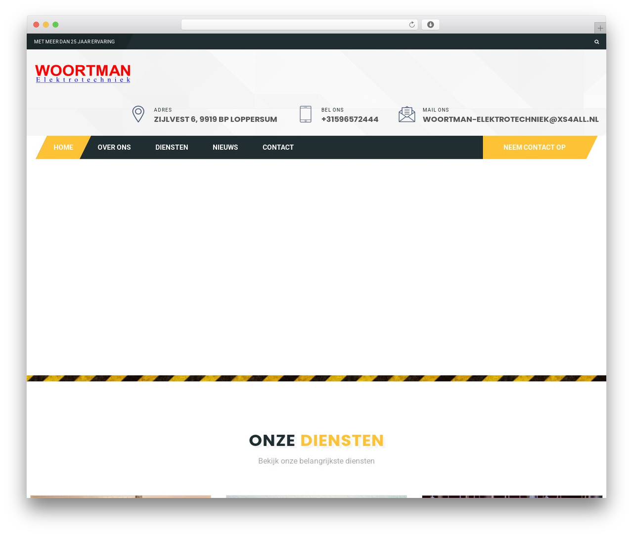 WordPress website theme ConstructorOne - woortman-elektrotechniek.nl