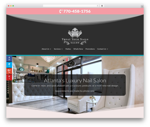 Divi WordPress theme - treatyournailsatl.com
