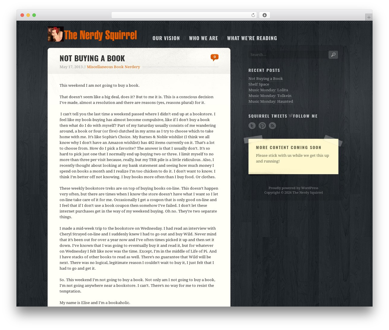 Float WordPress theme - thenerdysquirrel.com Float WordPress theme - thenerdysquirrel.com