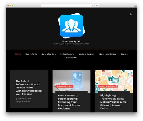 Stygian free WordPress theme - winonaryder.org