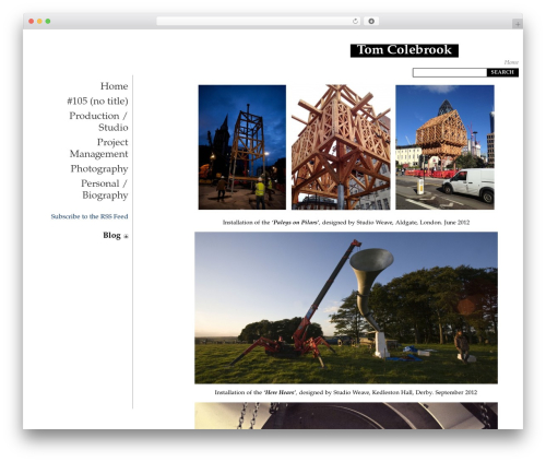 Tabula Rosa WordPress theme - tomcolebrook.com