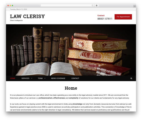 WordPress theme Decree - lawclerisy.com