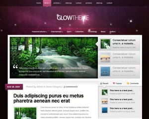 WordPress theme Glow