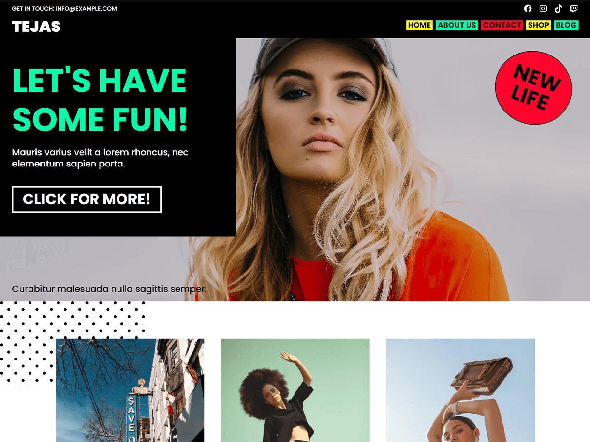 WordPress theme Tejas WordPress theme Tejas