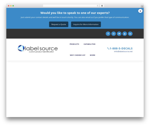 Advisto WordPress website template - labelsource.net