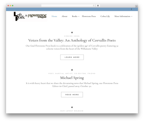 chapterone theme WordPress - leftforkbooks.com