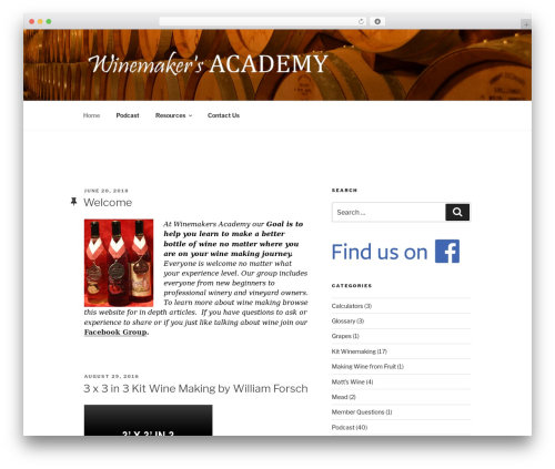 Twenty Seventeen WordPress theme free - winemakersacademy.com
