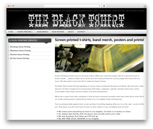 G5Plus Ruby Build WordPress theme - theblacktshirt.com