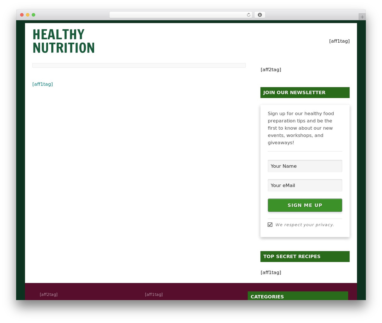 Genesis best WordPress theme - healthynutritionlab.com
