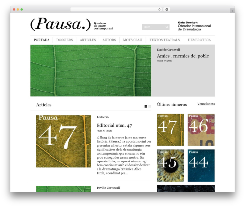 Sight WordPress theme - revistapausa.cat