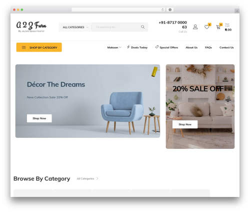 WordPress theme Farmart - a2zfurn.com