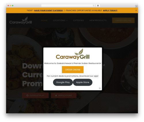 Avada WordPress theme - carawaygrill.com