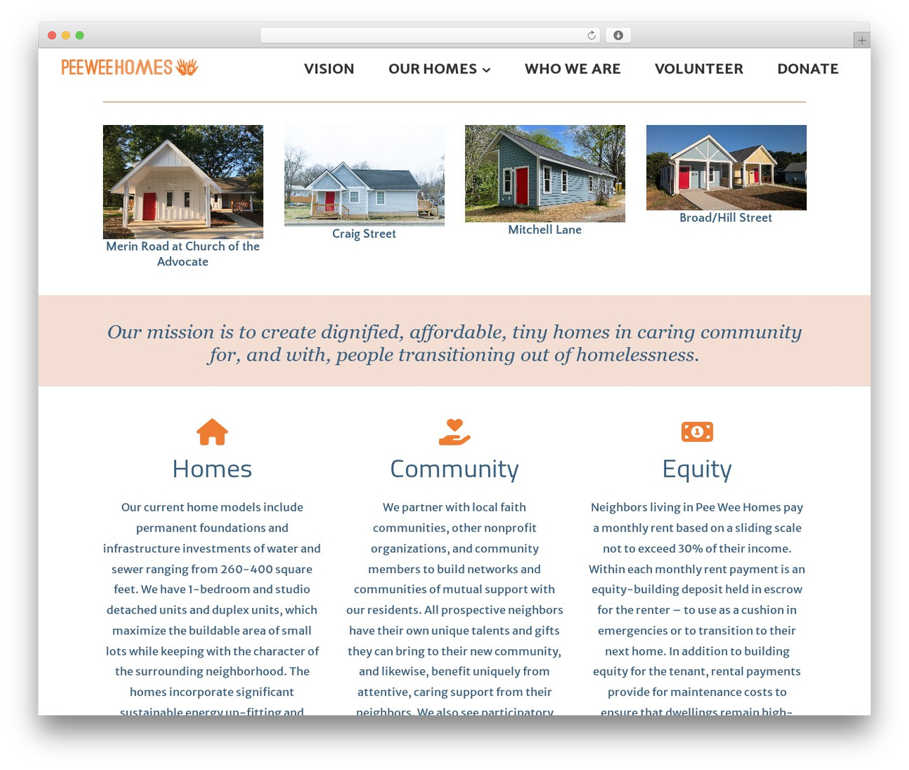 Create WordPress theme - peeweehomes.org