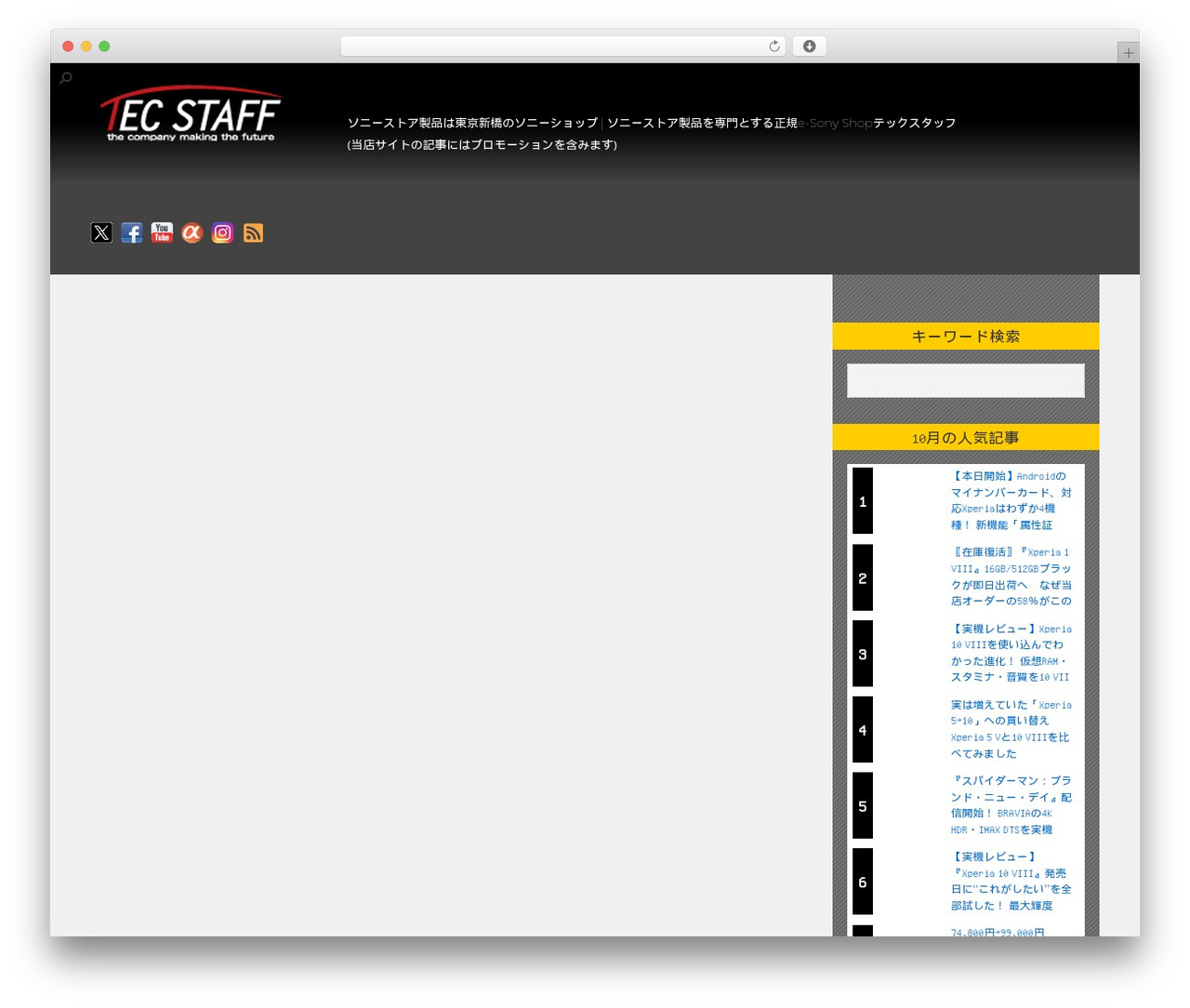 Theme WordPress Themify Basic - tecstaff.jp