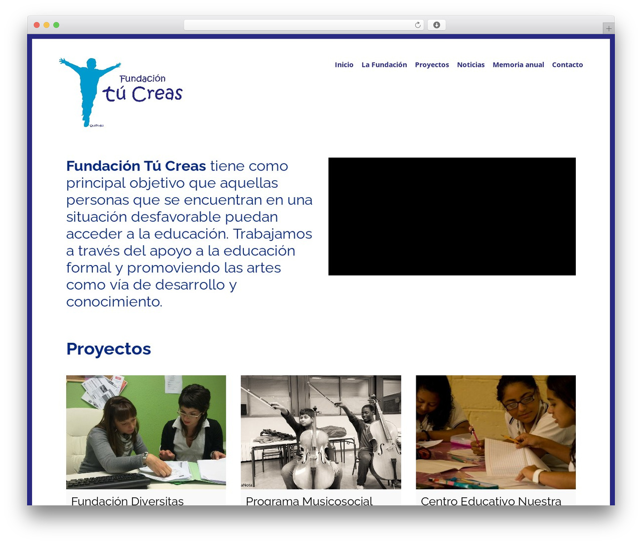 WordPress theme Reframe Plus - fundaciontucreas.org