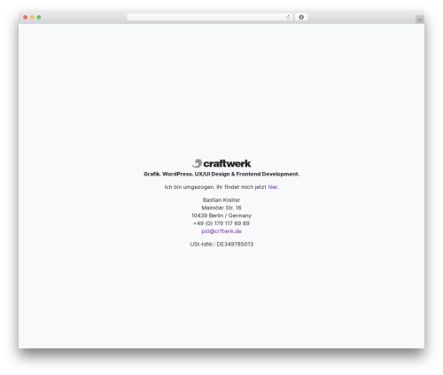 BootScore WordPress store theme - crftwrk.de