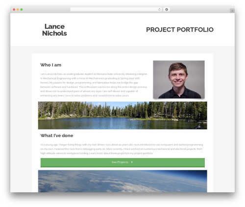 Cufo theme WordPress - lancenichols.com