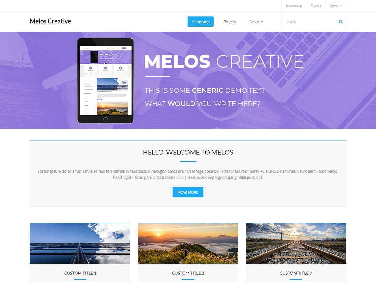 Melos Creative business WordPress theme