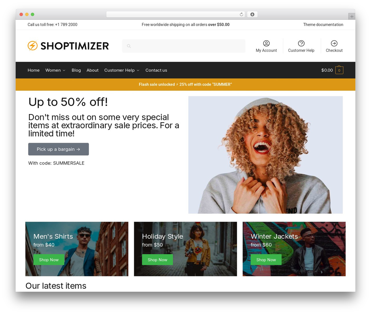 Shoptimizer WordPress store theme - utponno.com