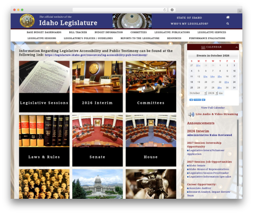 My calendar pro WordPress plugin - legislature.idaho.gov