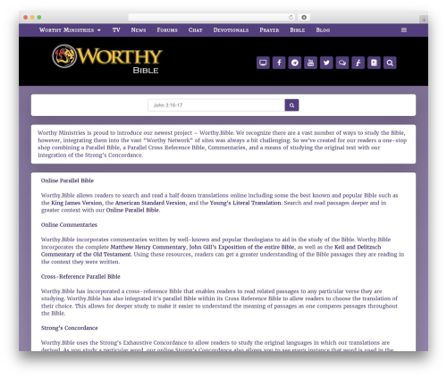 GeneratePress WordPress theme - worthybible.com
