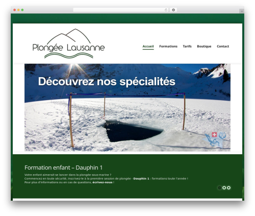 Minicorp WordPress theme - plongeelausanne.ch