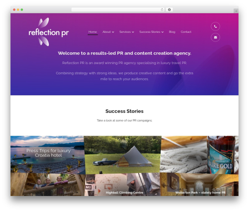 Reflection PR top WordPress theme - reflectionpr.co.uk