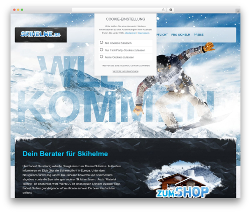 Snow Tour template WordPress - skihelme.de