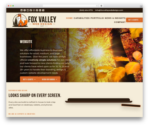 Divi company WordPress theme - foxvalleywebdesign.com