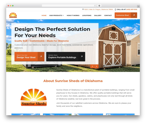 Seadev WordPress theme - sunriseshedsoklahoma.com
