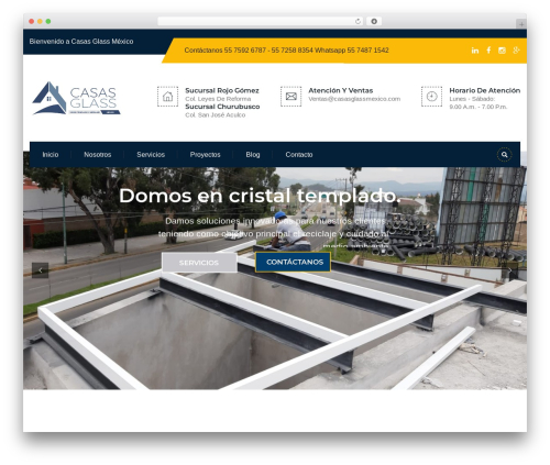 WordPress theme Konstructo - casasglassmexico.com