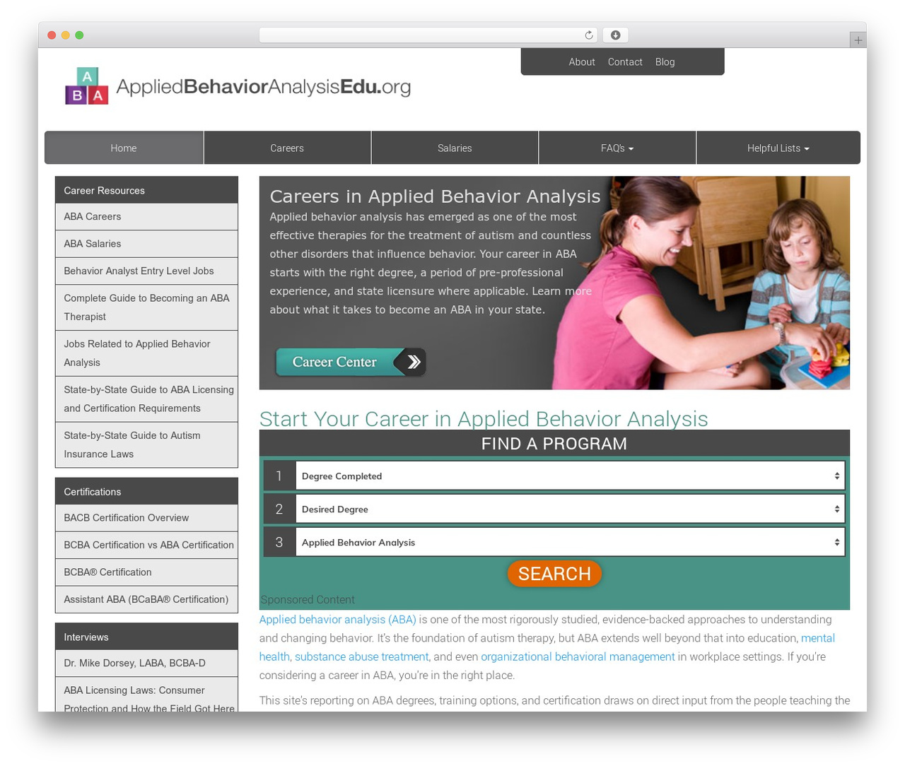 WordPress website theme Applied Behavior Analysis - appliedbehavioranalysisedu.org WordPress website theme Applied Behavior Analysis - appliedbehavioranalysisedu.org