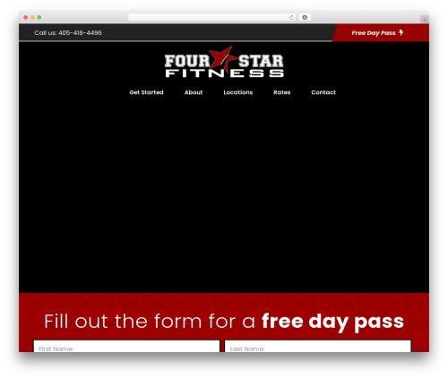 Zyth gym WordPress theme - fourstarfitnessokc.com