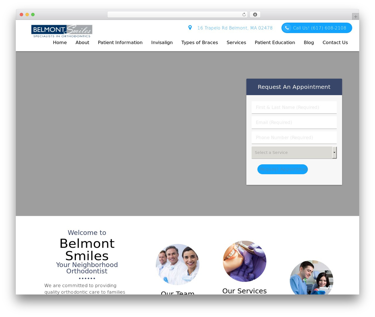 DoctorGenius Framework WordPress theme - belmontsmiles.net