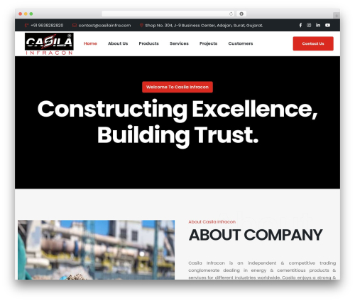 Dustrix WordPress theme design - casilainfra.com